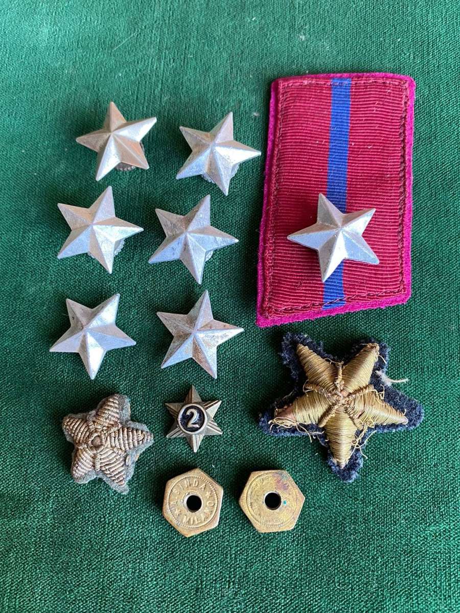 ITALIAN RANKS-WW2- SELECTION OF 10 + 2 SCREW BOLTS-SOLD TOGETHER