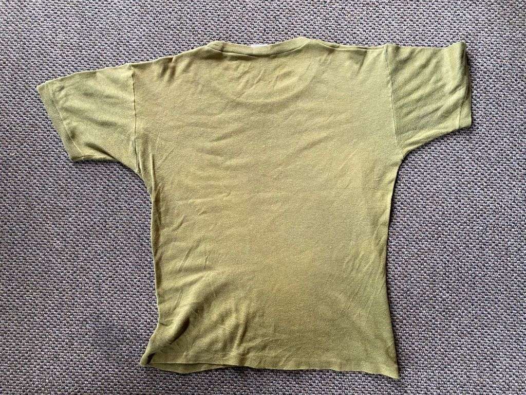 RHODESIAN RLI T-SHIRT MONOGRAM-MAKERS LABEL-SIZE MEDIUM-MEASURES 53 CM ARMPIT TO ARMPIT