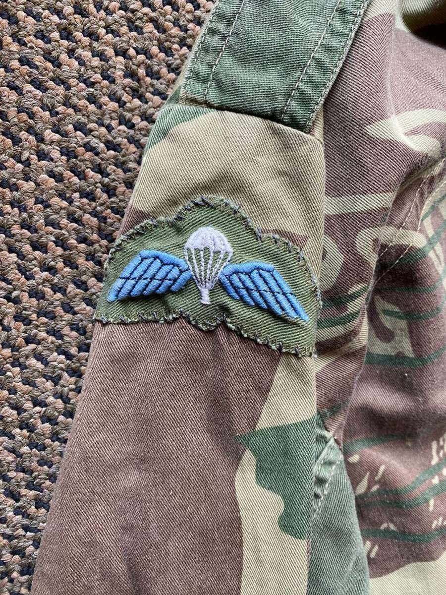 RHODESIAN HELICOPTER PILOTS OVERALL WITH PARATROOPER WING-WORN 1960`S-1980-FIRST ONE I EVER HAD WITH