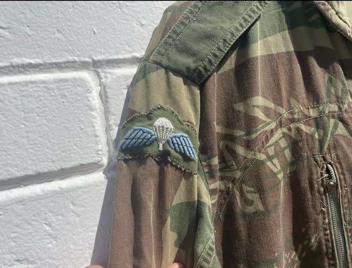 RHODESIAN HELICOPTER PILOTS OVERALL WITH PARATROOPER WING-WORN 1960`S-1980-FIRST ONE I EVER HAD WITH