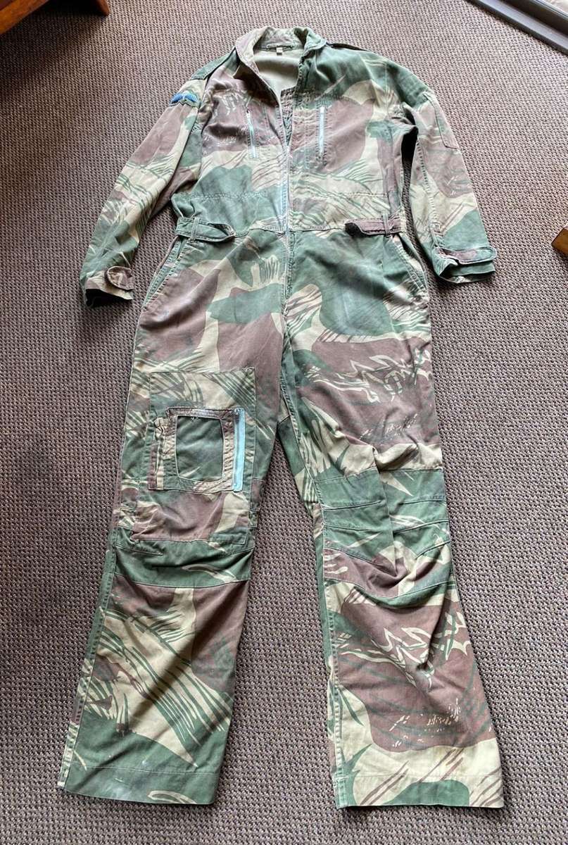 RHODESIAN HELICOPTER PILOTS OVERALL WITH PARATROOPER WING-WORN 1960`S-1980-FIRST ONE I EVER HAD WITH