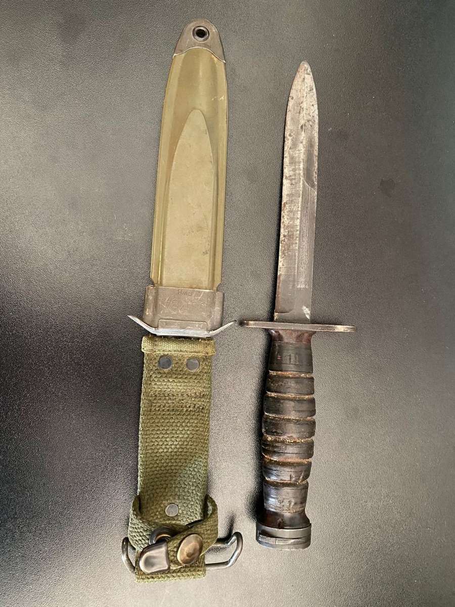 USA WW2 M4 CAMILLUS BAYONET FOR THE M1 CARBINE-GOOD CONDITION,CONSIDERING AGE