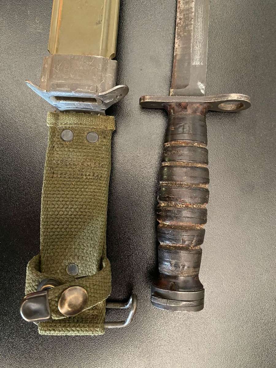 USA WW2 M4 CAMILLUS BAYONET FOR THE M1 CARBINE-GOOD CONDITION,CONSIDERING AGE