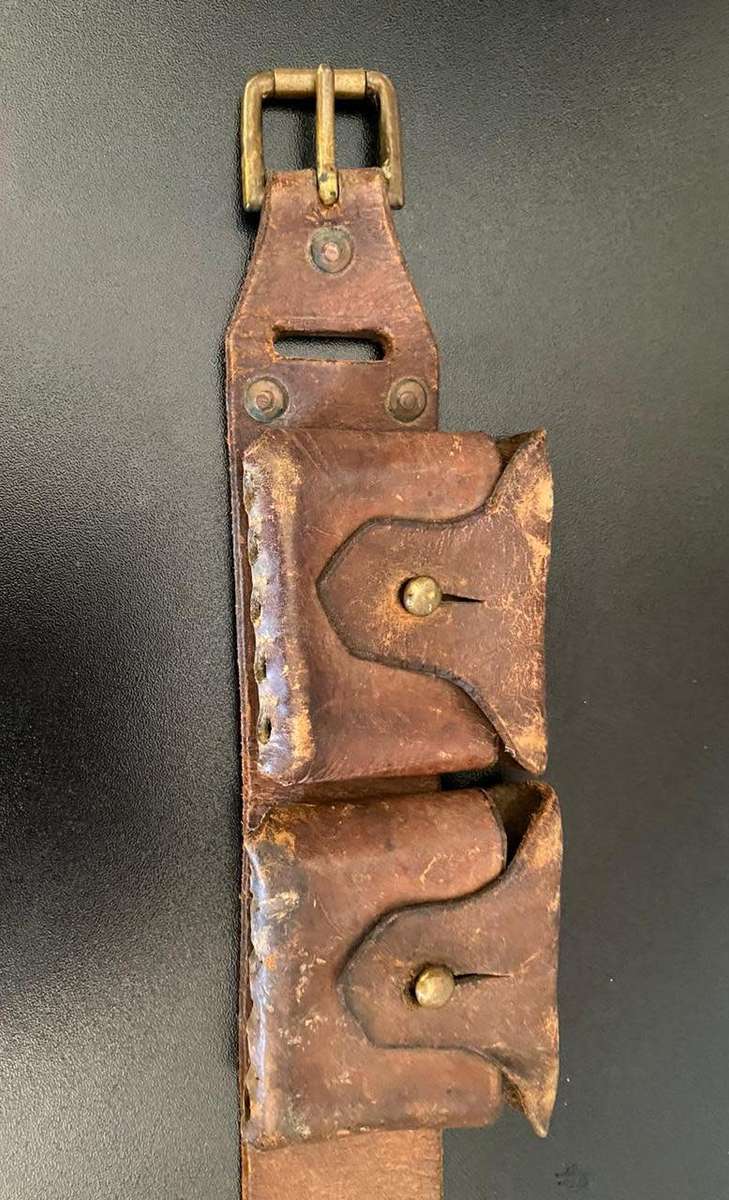 BOER WAR 8 POUCH MAUSER BANDOLIER-OVERALL LENGTH 112CM-STILL GOOD CONDITION-CONSIDERING AGE
