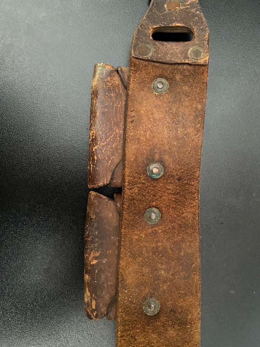BOER WAR 8 POUCH MAUSER BANDOLIER-OVERALL LENGTH 112CM-STILL GOOD CONDITION-CONSIDERING AGE