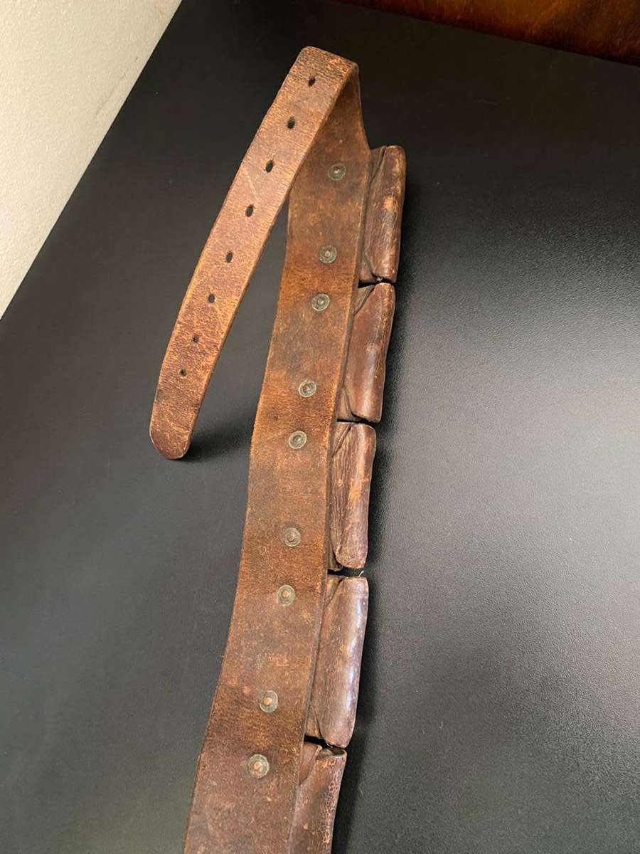 BOER WAR 8 POUCH MAUSER BANDOLIER-OVERALL LENGTH 112CM-STILL GOOD CONDITION-CONSIDERING AGE