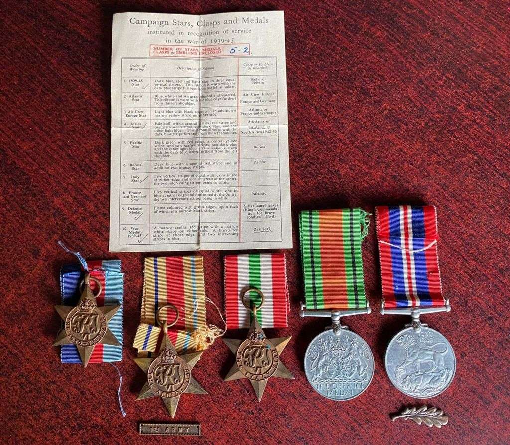 UNNAMED MEDAL GROUP- WW2