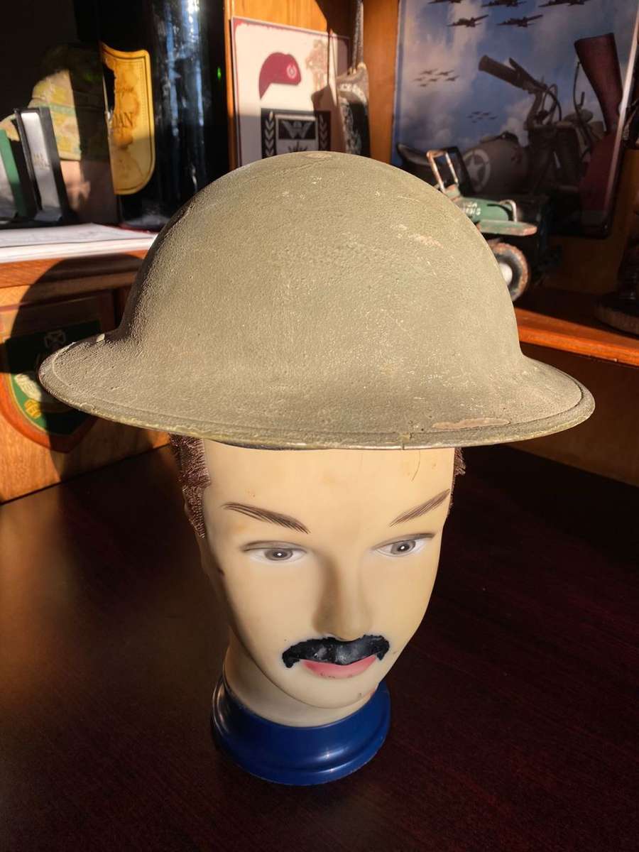 BRITISH WW2 HELMET-GOOD WITH CHIN STRAP