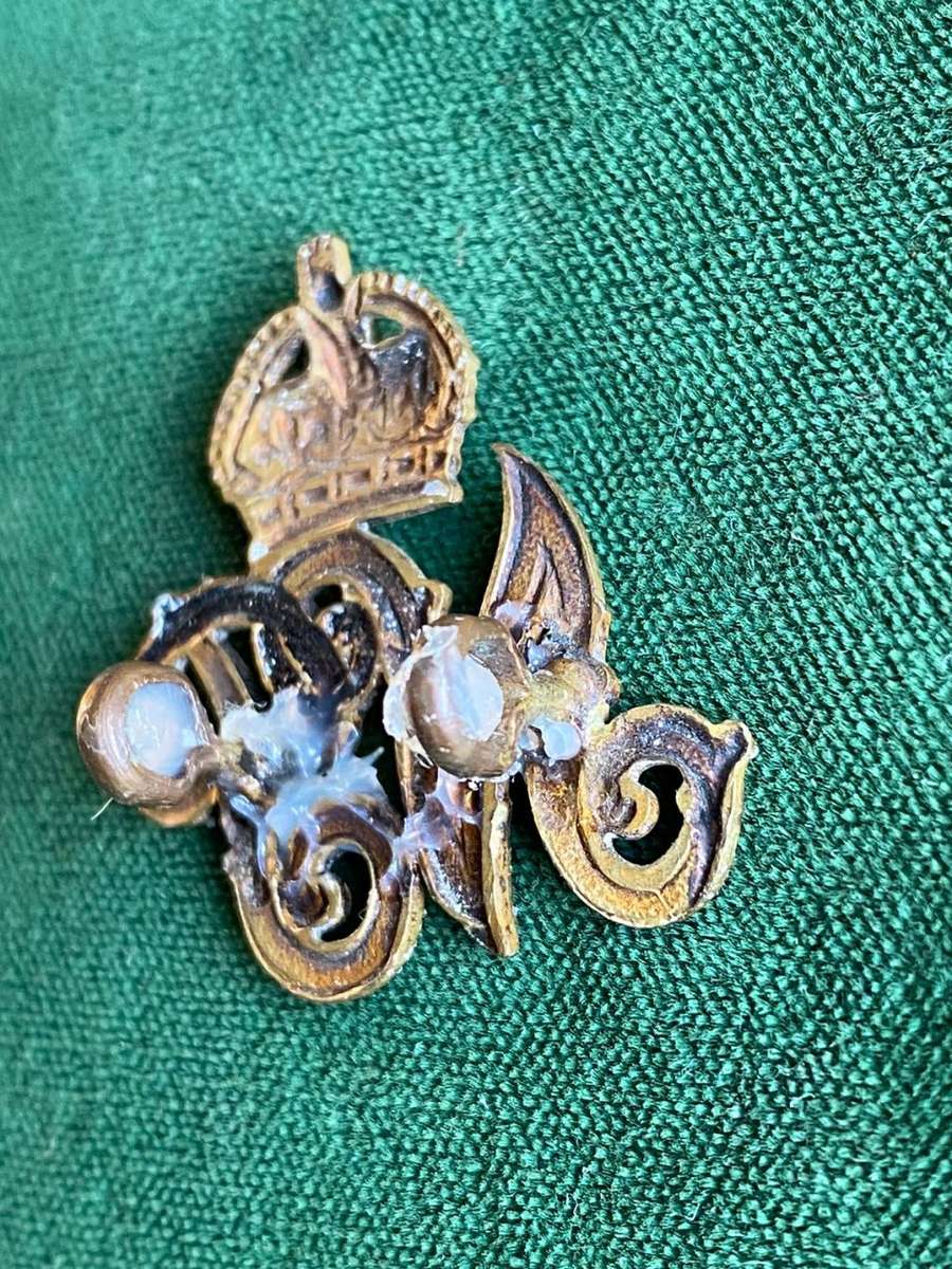 NATAL POLICE BRASS COLLAR BADGE-WORN 1902-1913- 2 LUGS