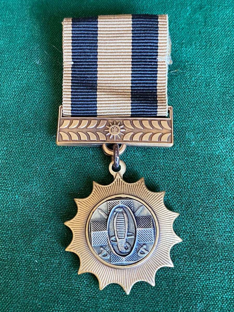 NAMIBIAN POLICE FORCE-FULL SIZE WOUND MEDAL(2003)-FOR BEING SEVERELY WOUNDED IN THE EXECUTION OF DUT