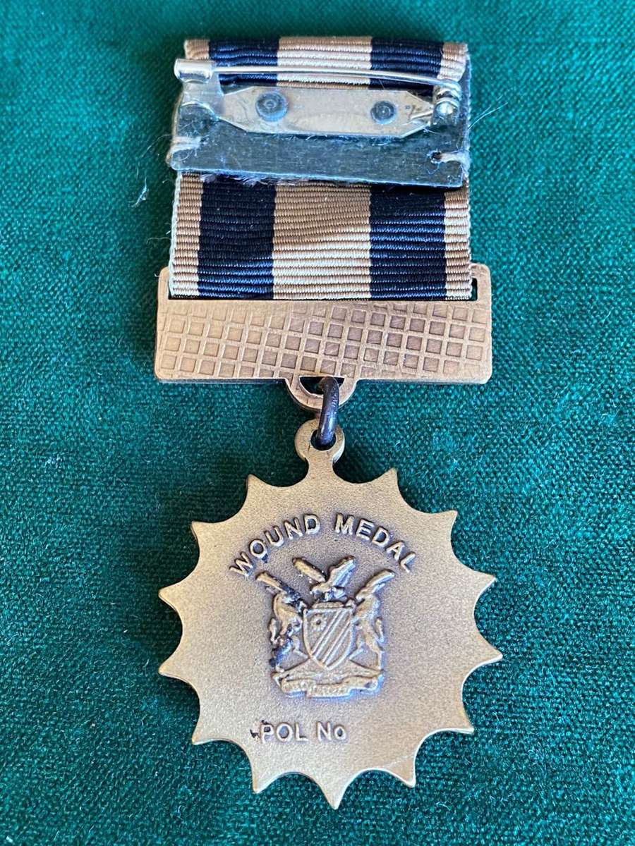 NAMIBIAN POLICE FORCE-FULL SIZE WOUND MEDAL(2003)-FOR BEING SEVERELY WOUNDED IN THE EXECUTION OF DUT
