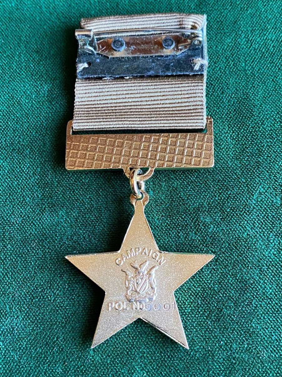 NAMIBIAN POLICE FULL SIZE CAMPAIGN MEDAL (2003) FOR SERVICE IN OPERATIONS-NUMBERED 0001