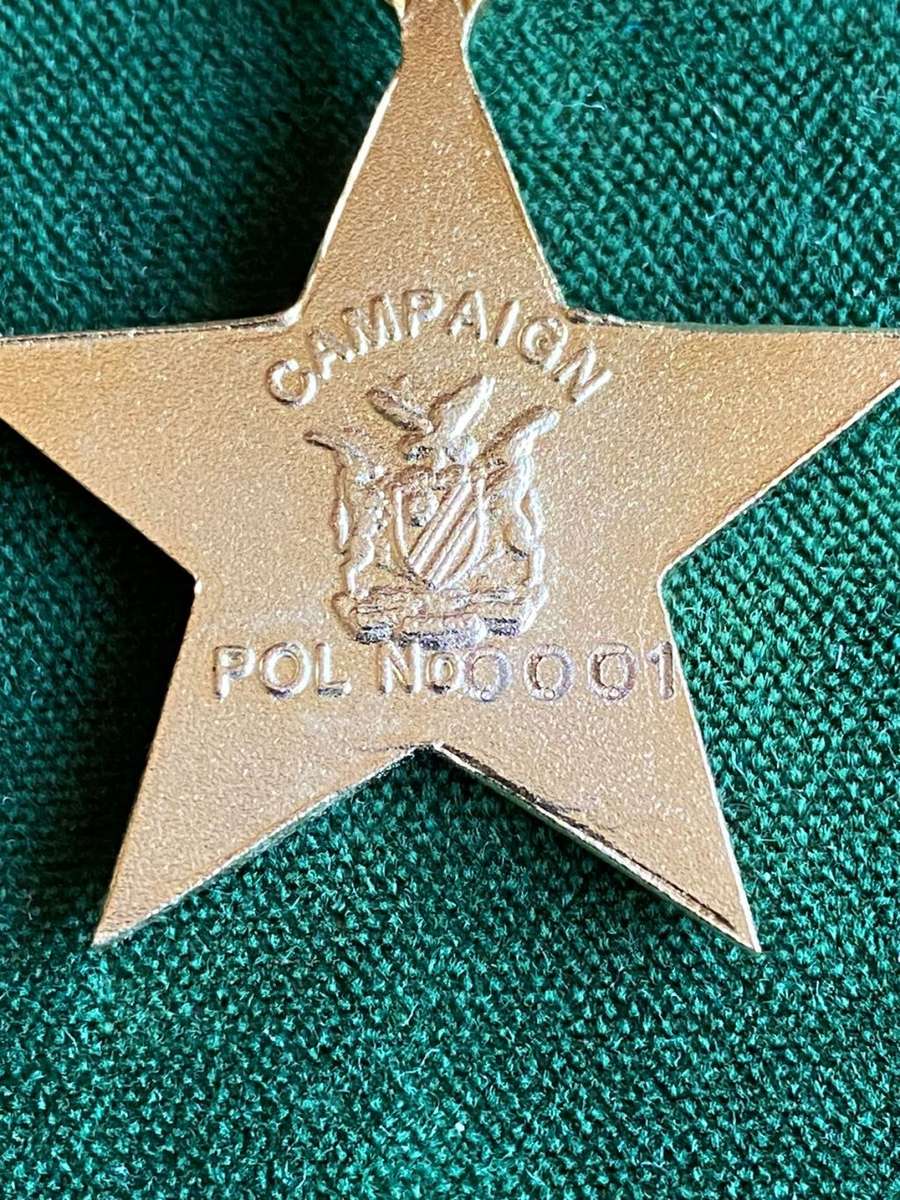 NAMIBIAN POLICE FULL SIZE CAMPAIGN MEDAL (2003) FOR SERVICE IN OPERATIONS-NUMBERED 0001