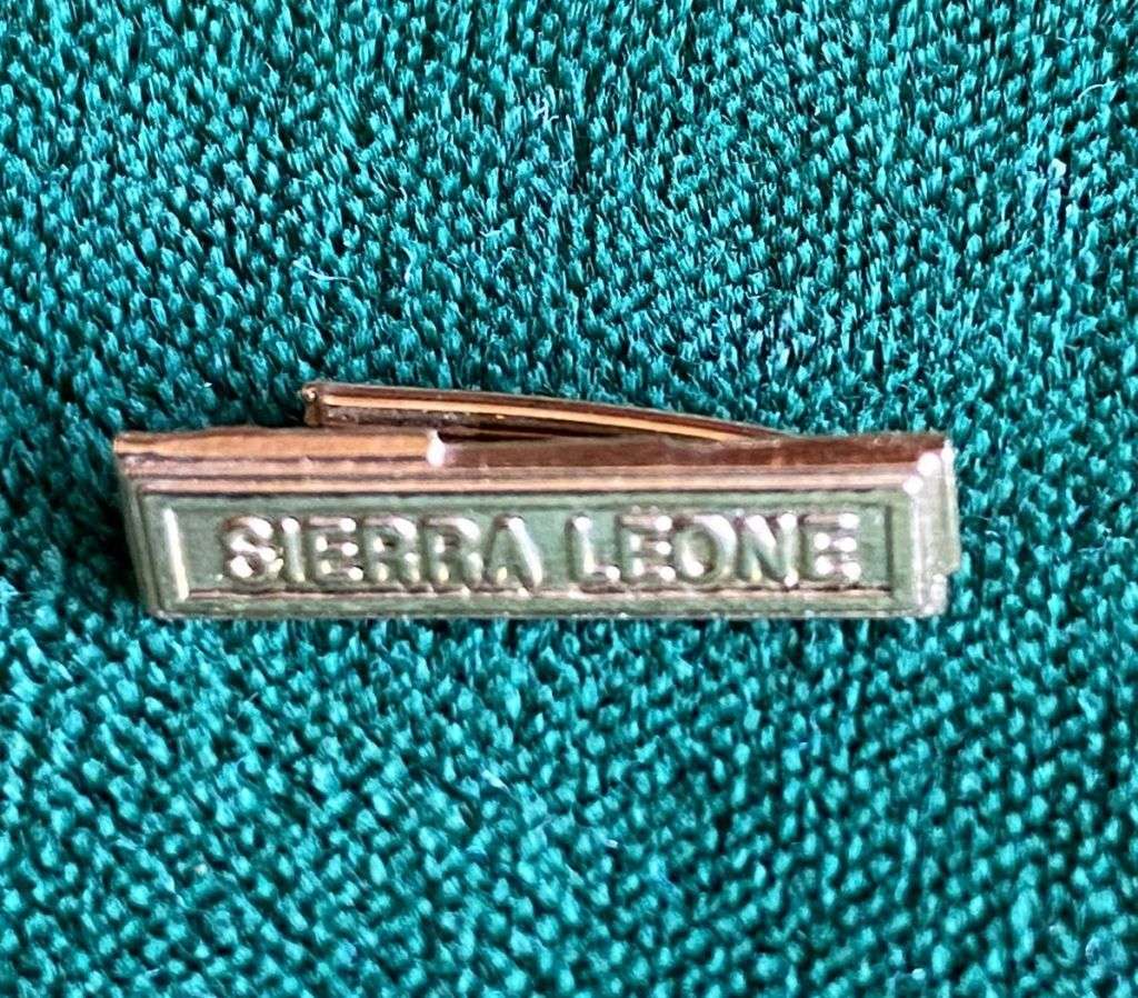 NAMIBIAN POLICE MINIATURE CAMPAIGN MEDAL CLASP FOR SIERRA LEONE