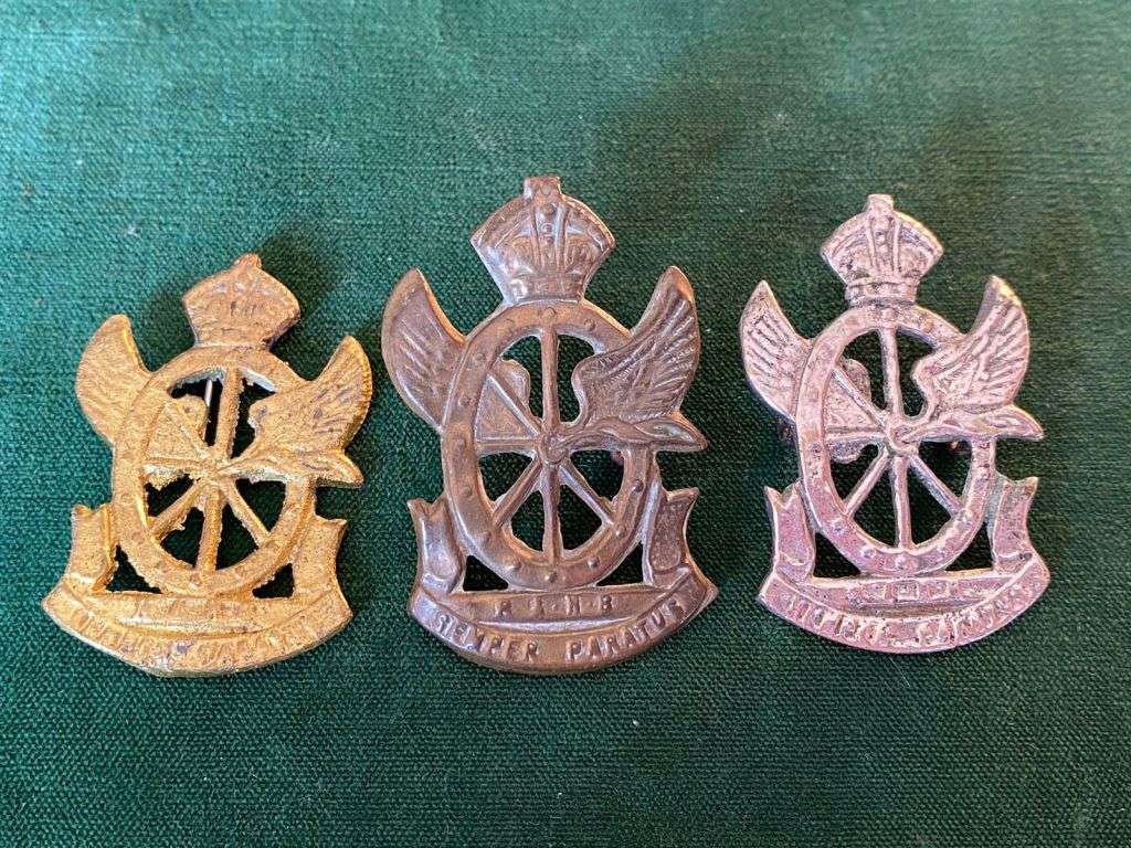 SA RAILWAYS AND HARBOURS BRIGADE CAP BADGES,INFERIOR QUALITY-WW2 STRIKING