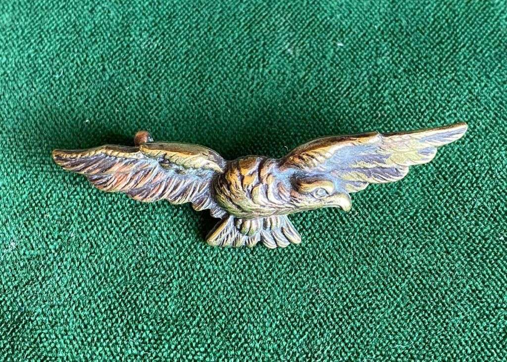 SAAF EAGLE WORN ABOVE CHEVRONS-WW2- 2 LUGS
