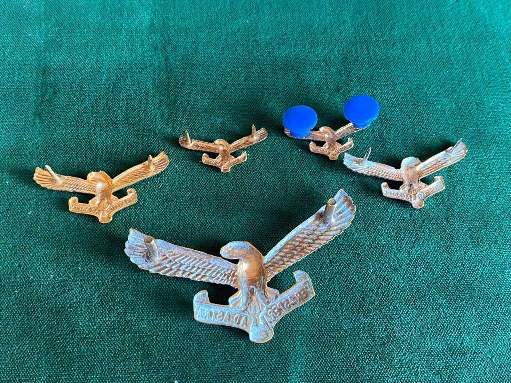 SAAF,GILDING METAL CAP,COLLARS AND MESS DRESS COLLARS-WORN POST 1959-LUGS + PINS INTACT