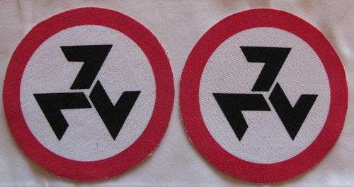 AWB CLOTH PATCHES.  DIAMETER 9CM.  PAIR.