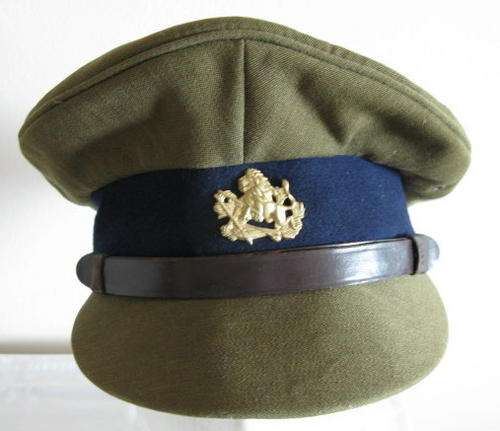 RHODESIAN BSAP PEAKED CAP - ORIGINAL CONDITION WITH LINER + MANUFACTURERS STAMP