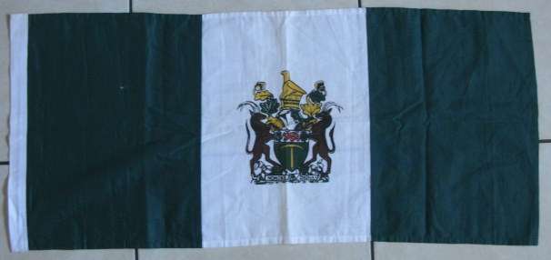 RHODESIAN FLAG FLOWN FROM 1968 - 79.  MEASURES 94X41CM.