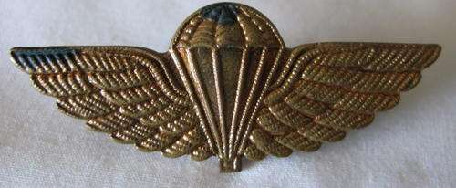 BRITISH SAS TROPICAL PARA WING - GILT METAL - ORIGINAL - 2 LUGS