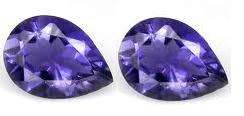 AMAZING NATURAL BLUE VIOLET PEAR SHAPE TANZANITE PAIR - 0.40 CT (per pair)