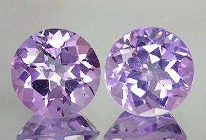 PERFECT !!! 100% NATURAL LIGHT GRAPE PURPLE AMETHYST PAIR - 1.475 CT - BRAZIL - R1110.00