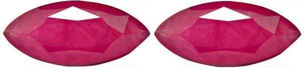 *** BEAUTIFUL NATURAL MARQUISE FACET RED RUBY PAIR ***