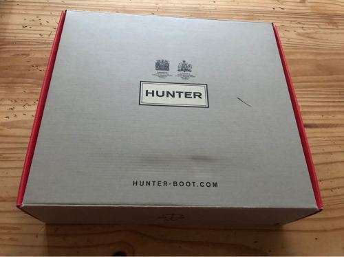 Black short gloss Hunter boots