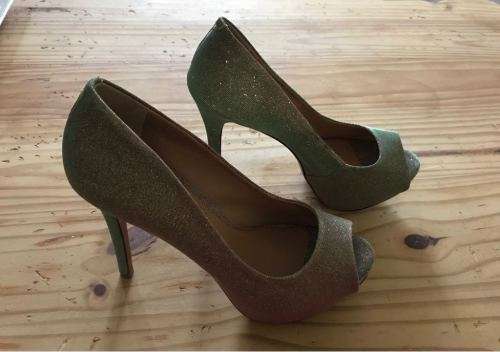 Schutz Metallic heels
