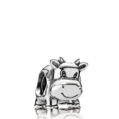 Silver cow pandora charm