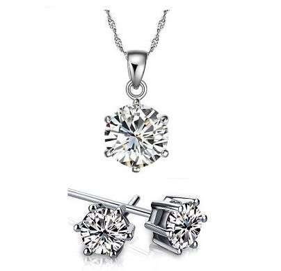 Exquisite 925 Sterling Silver Cubic Zirconia Juwellery Set - EXCELLENT FOR MOTHER'S DAY