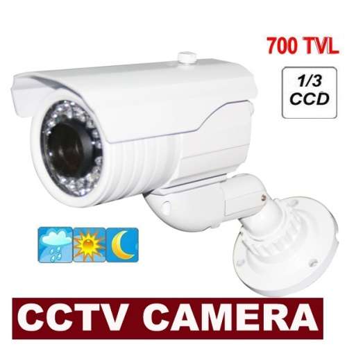 700 TVL CCD Colour Night Vision, Waterproof Camera Including Mount Brackets With Screws & Fittings