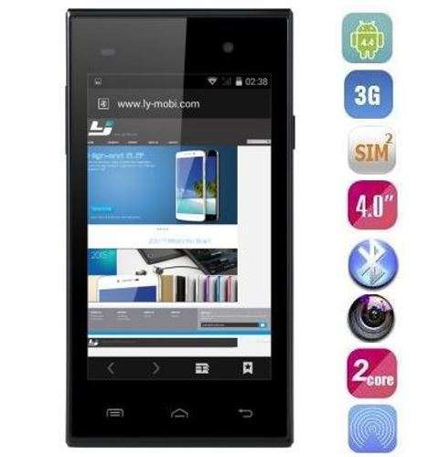 4" Android 4.4 Smartphone, Wi-Fi, 3G, Bluetooth, Dual Sim, Dual Camera, GPS, e-book, Gravity Sensor