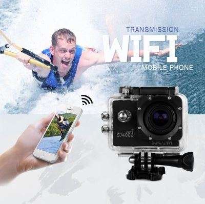 2" HDMI HDR 1080P Action Sport Cam - WI-FI, Waterproof, LCD Screen, Remote Control FULL SET - BLACK