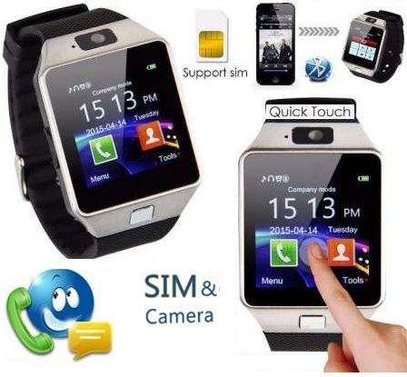 Smartphone Wrist Watch -  SIM CARD, Bluetooth, Camera, Sleep Monitor, SD Card, MP3 etc. - Silver