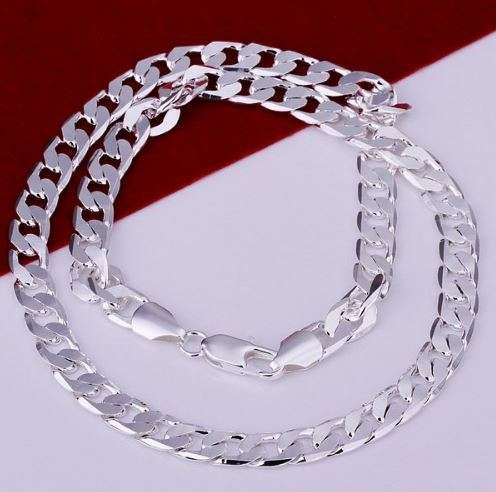 Hot & Trendy Men's 925 Sterling Silver Link Chain Necklace