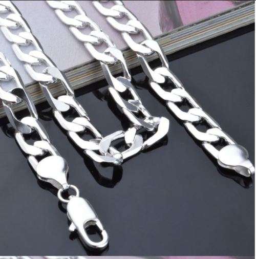 Hot & Trendy Men's 925 Sterling Silver Link Chain Necklace