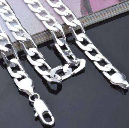 Elegant Titanium Link Chain Necklace for Men in Complimentary Gift Box