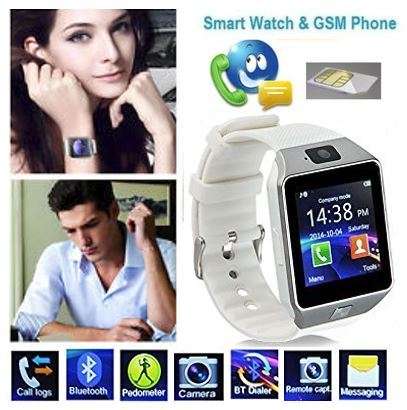 DZ09 Smartphone Watch -  SIM CARD, Bluetooth, Camera, Sleep Monitor, SD Card, MP3 etc. - White