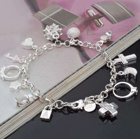 Exquisite Solid Silver Fill Charm Bracelet in Complimentary Gift Box