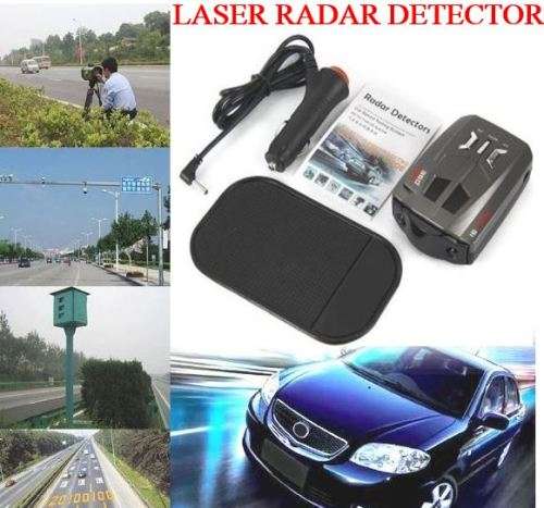 V9 Laser Speed Control Radar Detector - LED Display, USB 2.0, Anti-Slip Mat & Car Charger
