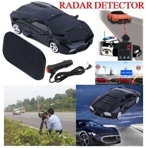 Black BMW Laser Radar Detector - DC & USB, Voice Alert, 360 Degree Protection, & Support GPS