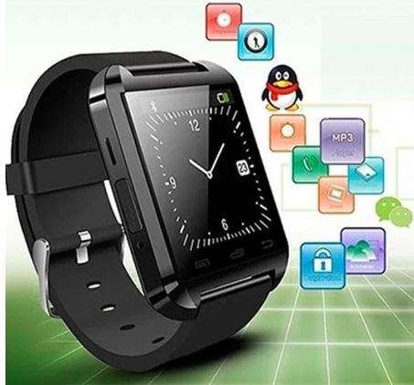 U80 Bluetooth Smartwatch - iPhone, Android, Pedometer, Sleep Monitor, Drink Reminder etc - Black