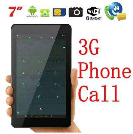 7" Android Smartphone Tablet, Wi-Fi, 3G, Dual Sim Cards, Dual Cameras, Touch Screen, 4GB, GPS- Black