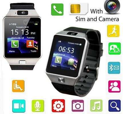 Smart Watch Phone -  SIM CARD, Bluetooth, Camera, Sleep Monitor, SD Card, MP3 etc. - Silver