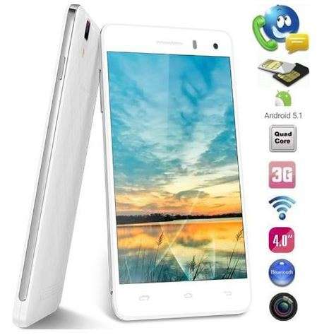 4" Android 5.1 Quad Core Smartphone, Wi-Fi, 3G, Bluetooth, Dual Sim, Dual Camera, GPS,Gravity Sensor