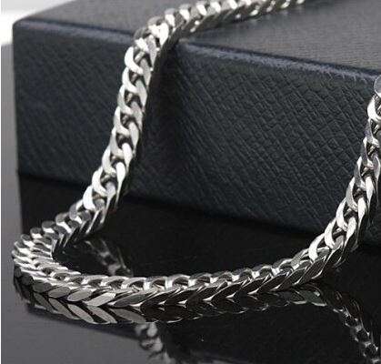 66cm 316L Stainless Steel 7mm Figaro Link Chain Necklace for Men in Complimentary Gift Box