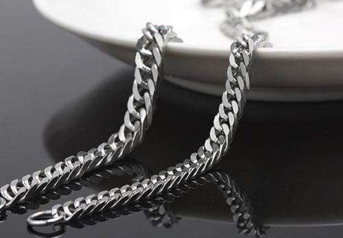 66cm 316L Stainless Steel 7mm Figaro Link Chain Necklace for Men in Complimentary Gift Box