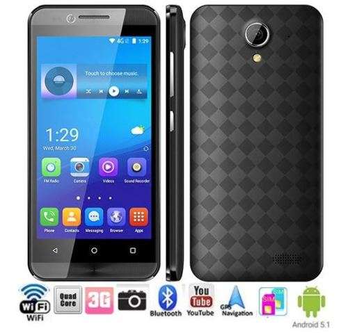 4.5" Android 5.1 Quad Core Smartphone, Wi-Fi, 3G, Bluetooth, Dual Sim & Camera, GPS,Gravity Sensor